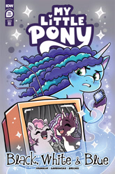 Size: 2063x3131 | Tagged: safe, idw, imported from derpibooru, black white & blue, comic cover, g5, high res, my little pony logo, official, official comic