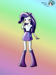 Size: 2496x3337 | Tagged: safe, artist:darkengales, imported from derpibooru, rarity, equestria girls, gradient background, rainbow background, solo