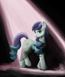 Size: 3000x3536 | Tagged: safe, artist:calebpedigo, imported from derpibooru, coloratura, earth pony, pony, female, high res, looking at you, mare, rara, smiling, smiling at you, solo, spotlight