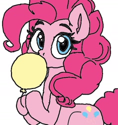 Size: 1799x1895 | Tagged: safe, artist:sagovir, imported from derpibooru, pinkie pie, earth pony, pony, balloon, female, simple background, solo, white background