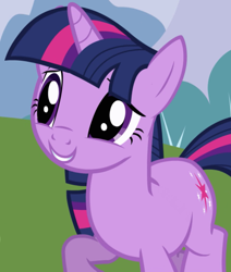 Size: 856x1009 | Tagged: safe, imported from derpibooru, screencap, twilight sparkle, pony, unicorn, friendship is magic, season 1, cute, female, g4, mare, raised hoof, smiling, solo, twiabetes, unicorn twilight