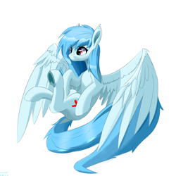 Size: 3000x3000 | Tagged: safe, artist:rainenight, imported from derpibooru, oc, oc only, oc:sh snow, pegasus, simple background, solo, white background, wings