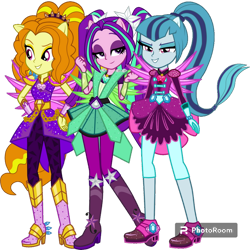 Size: 894x894 | Tagged: safe, artist:cutler1228, imported from derpibooru, adagio dazzle, aria blaze, sonata dusk, equestria girls, boots, clothes, crystal guardian, gloves, high heel boots, shoes, the dazzlings