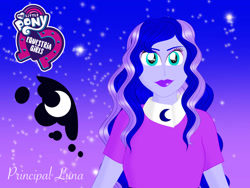 Size: 1032x774 | Tagged: safe, artist:princesscartoon2000, imported from derpibooru, princess luna, equestria girls, solo, vice principal luna