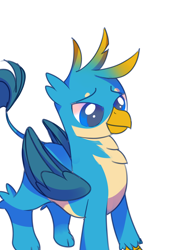 Size: 1404x1915 | Tagged: artist needed, safe, imported from derpibooru, gallus, griffon, cool, male, simple background, solo, white background