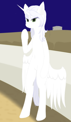 Size: 3383x5800 | Tagged: safe, imported from derpibooru, oc, oc:κασσάνδρα, alicorn, semi-anthro, alicorn oc, belly, belly button, bipedal, horn, wings