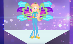 Size: 1090x669 | Tagged: safe, artist:selenaede, artist:user15432, imported from derpibooru, fairy, human, equestria girls, barely eqg related, base used, blue wings, clothes, crossover, crown, ear piercing, earring, equestria girls style, equestria girls-ified, fairy wings, fairyized, flower, high heels, jewelry, onyrix, open mouth, open smile, piercing, princess rosalina, regalia, rosalina, shoes, smiling, super mario bros., wings, winx, winx club, winxified, world of winx