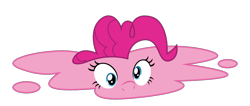 Size: 1200x509 | Tagged: safe, artist:prixy05, imported from derpibooru, pinkie pie, earth pony, pony, g4, melted, puddle, simple background, solo, transparent background, vector