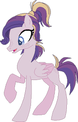 Size: 299x464 | Tagged: safe, artist:westrail642fan, imported from derpibooru, oc, oc only, oc:shooting star (r&f), pegasus, rise and fall, base used, folded wings, freckles, offspring, parent:oc:david wyne, parent:princess cadance, parents:canon x oc, pegasus oc, reference sheet, simple background, solo, transparent background, wings