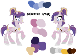 Size: 900x665 | Tagged: safe, artist:westrail642fan, imported from derpibooru, oc, oc only, oc:shooting star (r&f), pegasus, rise and fall, base used, female, folded wings, freckles, guardsmare, mare, offspring, parent:oc:david wyne, parent:princess cadance, parents:canon x oc, pegasus oc, reference sheet, royal guard, simple background, solo, white background, wings