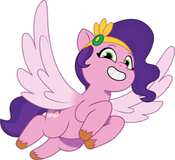 Size: 1040x949 | Tagged: safe, artist:prixy05, imported from derpibooru, pipp petals, pegasus, pony, belly, female, flying, g5, mare, my little pony: tell your tale, simple background, solo, spread wings, transparent background, vector, wings