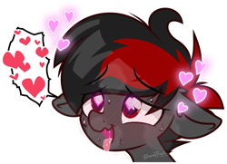 Size: 1500x1083 | Tagged: safe, artist:sherathoz, imported from derpibooru, oc, oc only, oc:varan, ahegao, blushing, commission, open mouth, solo, tongue out