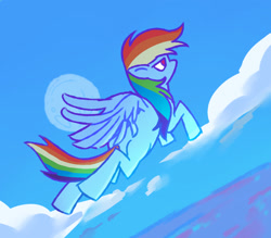Size: 1780x1560 | Tagged: safe, artist:lumise05, imported from derpibooru, rainbow dash, pegasus, pony, 2021, cloud, female, flying, mare, sky, solo