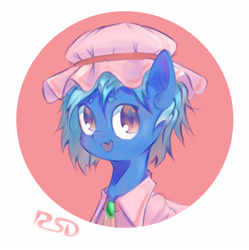 Size: 3580x3600 | Tagged: safe, artist:rsd500, imported from derpibooru, oc, oc:starflight, pegasus, pony, undead, vampire, bust, clothes, cosplay, costume, digital art, fangs, halloween, halloween costume, holiday, looking at you, ponified, portrait, red eyes, remilia scarlet, simple background, smiling, solo, touhou