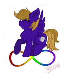 Size: 1957x2201 | Tagged: safe, artist:taxidermieddemon, imported from derpibooru, oc, oc:wing front, pegasus, pony, autism, autism spectrum disorder, brown mane, brown tail, cute, hurricane, infinity symbol, male, pegasus oc, purple fur, signature, simple background, tail, transparent background, wings