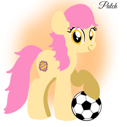 Size: 1400x1400 | Tagged: safe, artist:mlplary6, imported from derpibooru, patch (g1), earth pony, pony, my little pony tales, ball, female, g1, looking at you, mare, smiling, smiling at you