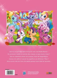Size: 500x681 | Tagged: safe, imported from derpibooru, cheerilee (g3), pinkie pie (g3), rainbow dash (g3), scootaloo (g3), starsong, sweetie belle (g3), toola roola, earth pony, pony, autumn, bipedal, core seven, flower, french, g3, g3.5, leaf, official, panini, toola-roola