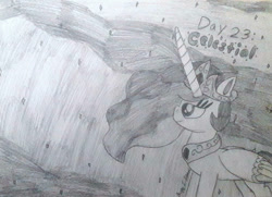 Size: 827x600 | Tagged: safe, artist:harmonybunny2021, imported from derpibooru, princess celestia, monochrome, traditional art