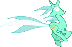 Size: 3799x2469 | Tagged: safe, artist:grievousfan, imported from twibooru, lyra heartstrings, pony, unicorn, fear, female, galloping, image, mare, png, running away, scared, screaming, simple background, solo, solo female, transparent background