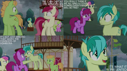 Size: 828x465 | Tagged: safe, edit, edited screencap, editor:quoterific, imported from derpibooru, screencap, berry punch, berryshine, bon bon, daisy, flower wishes, roseluck, sweetie drops, the ending of the end