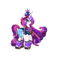 Size: 360x360 | Tagged: safe, imported from derpibooru, princess amore, pony, unicorn, clothes, edgy, gameloft, leotard, makeup, simple background, socks, solo, transparent background
