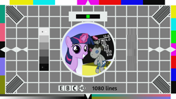Size: 1024x576 | Tagged: safe, artist:killagouge, imported from derpibooru, smarty pants, twilight sparkle, pony, female, filly, filly twilight sparkle, test card, test card f, younger