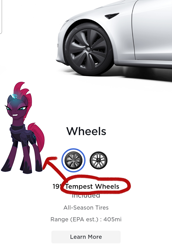 Size: 720x1044 | Tagged: safe, imported from derpibooru, tempest shadow, my little pony: the movie, broken horn, car, horn, meme, name soundalike, tesla, tesla model s, tesla model s plaid