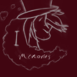 Size: 700x700 | Tagged: dead source, safe, artist:spp, imported from derpibooru, oc, oc:eleanor, pony, album cover, bust, cloud, eyes closed, hat, monochrome, portrait, solo, top hat, viricide filly