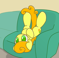 Size: 1485x1440 | Tagged: safe, artist:greenhoof, imported from derpibooru, carrot top, golden harvest, earth pony, pony, couch, female, lying down, mare, simple background, solo, vector