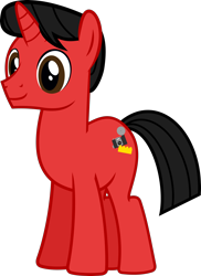Size: 2000x2751 | Tagged: safe, alternate version, artist:mickey1909, imported from derpibooru, oc, oc only, oc:mickey motion, pony, unicorn, male, simple background, smiling, solo, stallion, transparent background