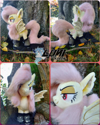 Size: 1280x1600 | Tagged: safe, artist:lumithekirin, artist:plushbylumi, imported from derpibooru, fluttershy, bat pony, pony, bat ponified, butt, female, flutterbat, irl, mare, photo, plot, plushie, race swap, solo