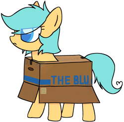 Size: 2080x2048 | Tagged: safe, artist:omelettepony, oc, oc only, oc:boxfilly, pegasus, pony, box trot, female, filly, looking at something, simple background, solo, team fortress 2, text, tf2 reference, transparent background