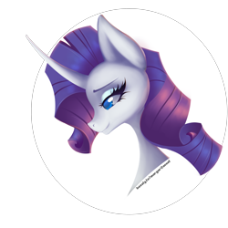 Size: 3500x3500 | Tagged: safe, artist:margaritaenot, imported from derpibooru, rarity, pony, unicorn, bust, portrait, simple background, solo, white background