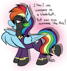 Size: 935x989 | Tagged: safe, artist:whirlwindflux, imported from derpibooru, rainbow dash, pegasus, pony, butt, clothes, costume, female, mare, plot, shadowbolt dash, shadowbolts, shadowbolts costume, solo