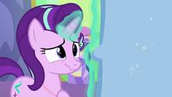 Size: 1280x720 | Tagged: safe, imported from derpibooru, screencap, starlight glimmer, pony, unicorn, celestial advice, cute, glimmerbetes, magic, solo, telekinesis, twilight's castle