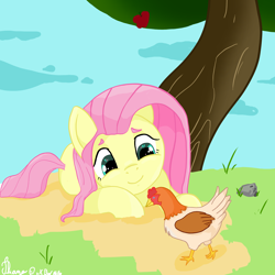 Size: 6000x6000 | Tagged: safe, artist:bigmike, imported from derpibooru, fluttershy, simple background, smiling