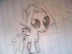 Size: 640x480 | Tagged: safe, artist:arts48, imported from derpibooru, pegasus, pony, female, filly, foal, g4, grayscale, japanese, lined paper, monochrome, ponified, rule 85, sakura haruno, scrapbook, smiling, solo, traditional art