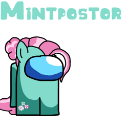 Size: 1162x1162 | Tagged: safe, artist:josephthedumbimpostor, imported from derpibooru, minty, series:mintpostor, amogus, among us, g3, impostor, meme, solo