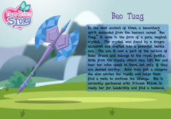 Size: 3014x2102 | Tagged: safe, artist:aleximusprime, imported from derpibooru, oc, oc:beo tuag, axe, battle axe, bio, crystal, description, living object, no face, solo, story included, weapon