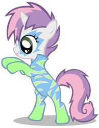 Size: 2090x2697 | Tagged: safe, artist:boneswolbach, edit, editor:awesomestar867, imported from derpibooru, sweetie belle, pony, unicorn, the show stoppers, clothes, female, filly, foal, horn, shadow, show stopper outfits, simple background, smiling, transparent background