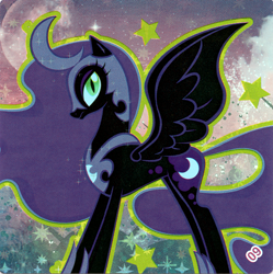 Size: 2877x2890 | Tagged: safe, imported from derpibooru, nightmare moon, alicorn, pony, female, kayou, mare, official, scan, solo, stars, sticker