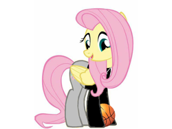 Size: 1920x1440 | Tagged: safe, imported from derpibooru, fluttershy, basketball, cxk, g4, jntm, original, simple background, solo, sports, white background