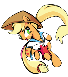 Size: 1757x1978 | Tagged: safe, artist:yidwags, imported from derpibooru, applejack, earth pony, pony, alternate hairstyle, bathrobe, clothes, maplestory, robe, simple background, solo, transparent background