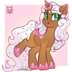 Size: 2000x2000 | Tagged: safe, artist:lemondoods, oc, oc only, oc:donut daydream, pony, female, mare