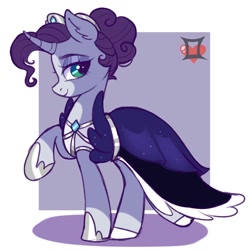 Size: 2000x2000 | Tagged: safe, artist:lemondoods, rarity, pony, clothes, dress, female, jewelry, mare, tiara