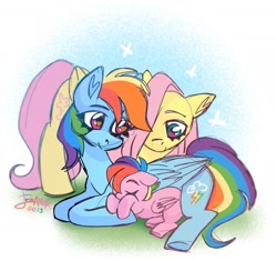 Size: 1887x1776 | Tagged: safe, artist:irinamar, imported from derpibooru, fluttershy, rainbow dash, oc, pegasus, pony