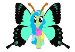 Size: 785x539 | Tagged: safe, artist:selenaede, artist:user15432, imported from derpibooru, tealove, earth pony, pony, antenna, antennae, butterfly costume, butterfly wings, clothes, costume, crossed hooves, green wings, halloween, halloween costume, holiday, looking at you, shoes, simple background, smiling, transparent background, wings