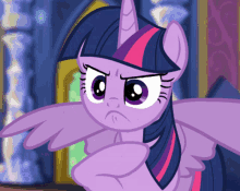 Size: 220x175 | Tagged: safe, edit, edited screencap, imported from ponybooru, screencap, twilight sparkle, alicorn, pony, angry, animated, cute, edited gif, female, grumpy, looking at you, mare, solo, twiabetes, twilight is not amused, twilight sparkle (alicorn), twilight's castle, unamused