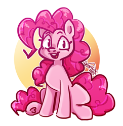 Size: 2016x2075 | Tagged: safe, artist:sonyager, imported from derpibooru, pinkie pie, earth pony, pony, happy, open mouth, simple background, sitting, smiling, solo