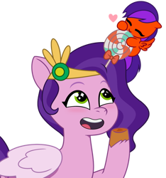 Size: 827x884 | Tagged: safe, imported from derpibooru, screencap, pipp petals, pegasus, pony, candy, cute, food, g5, heart, lollipop, my little pony: tell your tale